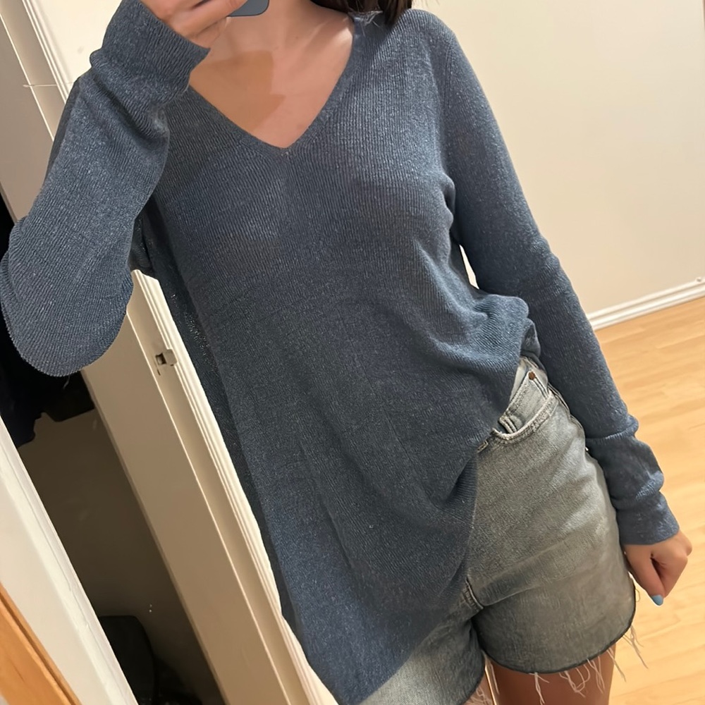 EILEEN FISHER ORGANIC LINEN LONGSLEEVE SWTR